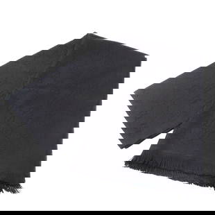 Gucci Women's Black Wool Stole with GG Pattern: Gucci Women's Black Wool Stole with GG Pattern This elegant Gucci scarf, designed for women, is crafted from premium wool and features a classic black color with the iconic GG pattern. Measuring 1.87m