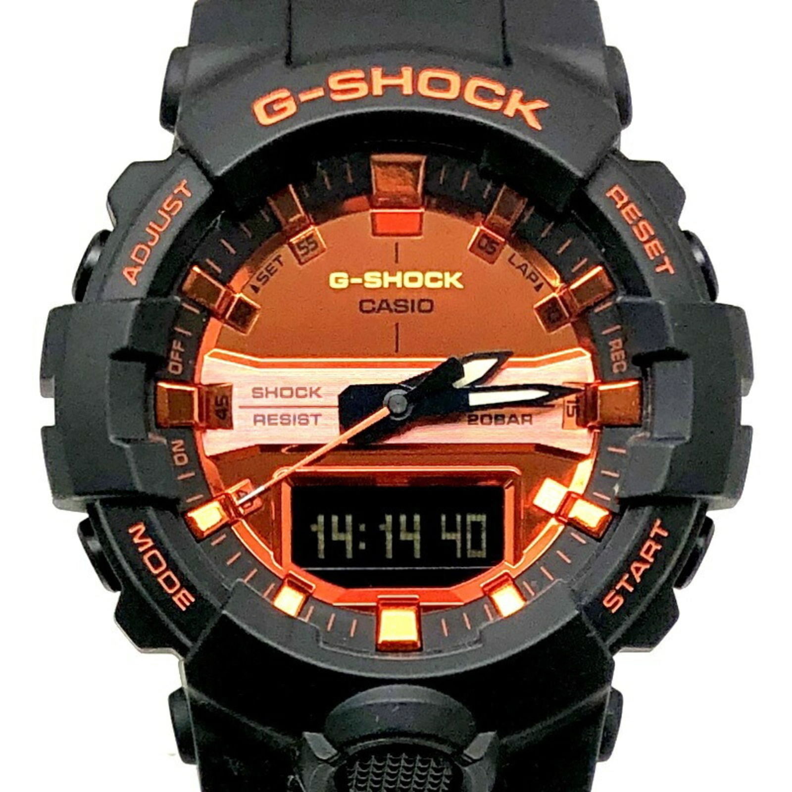 Casio G-SHOCK GA-800BR-1A Men's Ana-Digi Watch Bright Orange Metallic Black: Casio G-SHOCK GA-800BR-1A Men's Ana-Digi Watch Bright Orange Metallic Black Introducing the G-SHOCK CASIO GA-800BR-1A, a striking wristwatch designed for men featuring a vibrant bright orange color. T