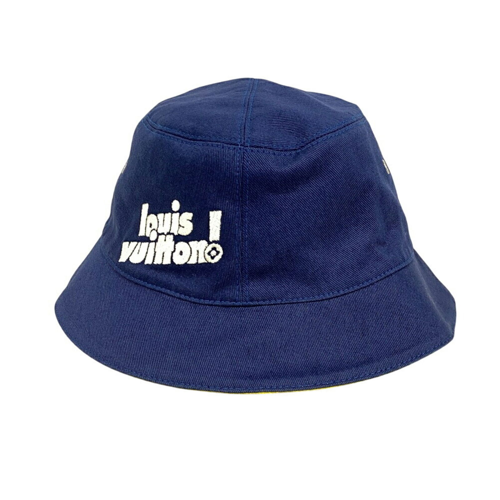 Louis Vuitton Bonnet Beckett Bucket Hat 60cm Bleu Celeste Navy Yellow Unisex: Louis Vuitton Bonnet Beckett Bucket Hat 60cm Bleu Celeste Navy Yellow Unisex Elevate your style with this Louis Vuitton Bonnet Beckett Bucket Hat, a versatile accessory suitable for both men and women