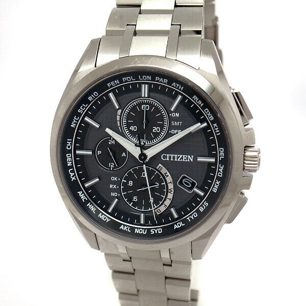 CITIZEN ATTESA Direct Flight AT8040-57E Titanium Men's Watch 41mm: CITIZEN ATTESA Direct Flight AT8040-57E Titanium Men's Watch 41mm Introducing the CITIZEN ATTESA Direct Flight AT8040-57E Men's Watch, a remarkable wristwatch crafted from lightweight super titanium,