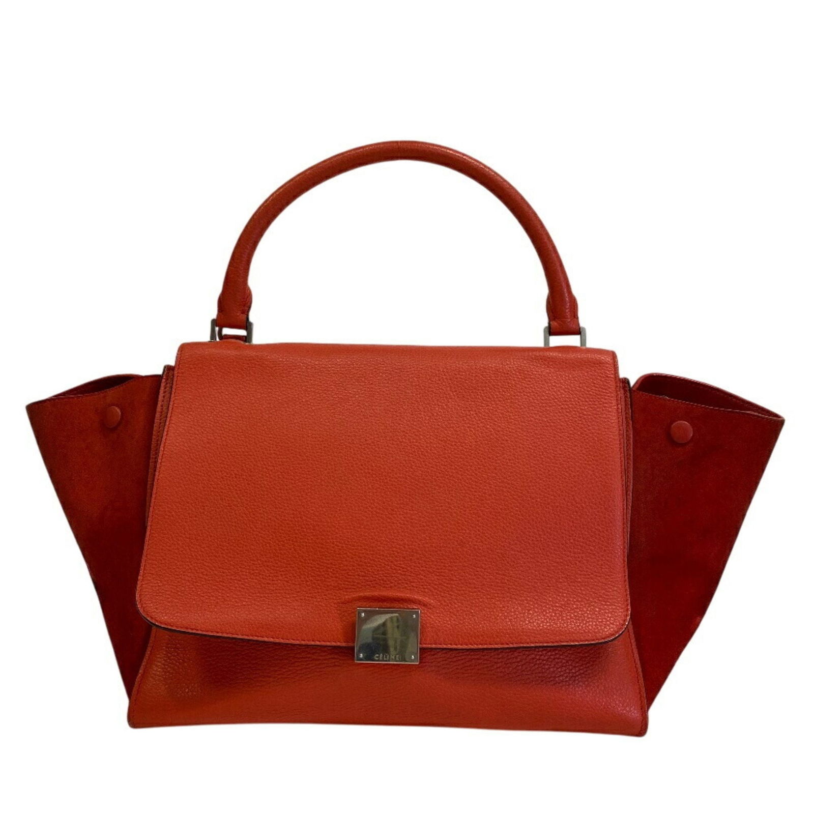 Celine Trapeze 2-Way Red Leather Shoulder Handbag Women: Celine Trapeze 2-Way Red Leather Shoulder Handbag Women Elevate your style with the Celine Trapeze Shoulder Bag, a versatile 2-way handbag designed for women. Crafted from high-quality leather, this b