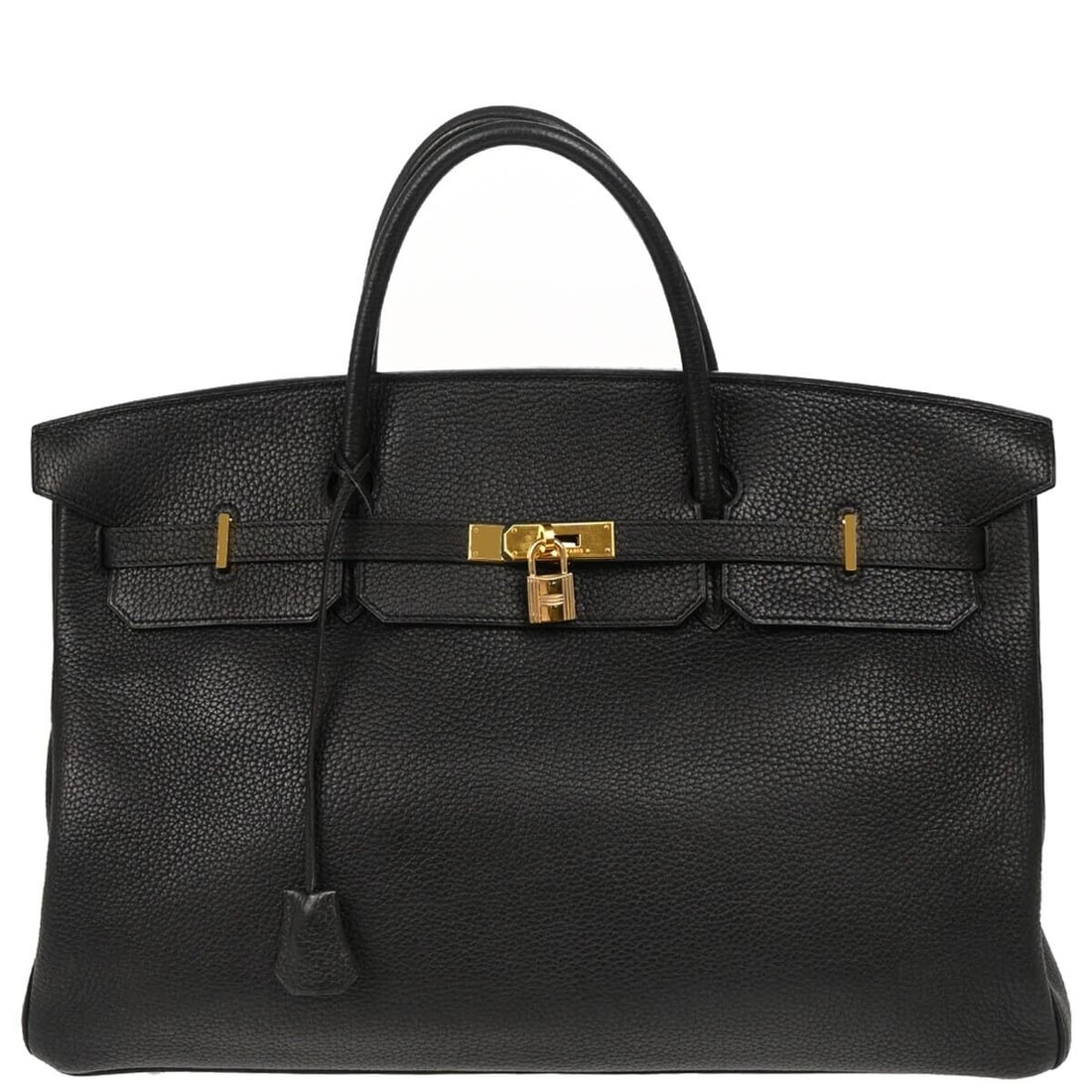 Hermes Birkin 45 Black Togo Leather Handbag with Gold Hardware: Hermes Birkin 45 Black Togo Leather Handbag with Gold Hardware Introducing the exquisite Hermes Black Togo Birkin 45 Handbag, a perfect blend of luxury and functionality. This medium-sized top handle 