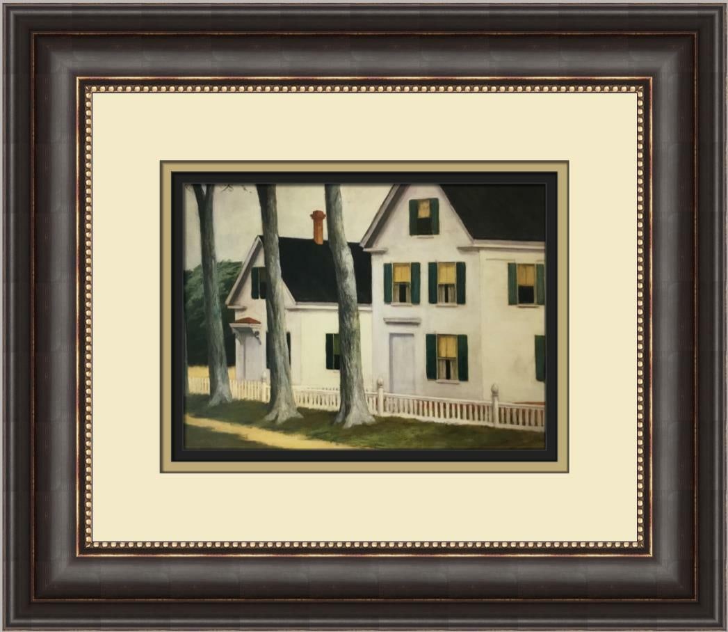 Edward Hopper Two Puritans Custom Framed Landscape Print 16 x 14: Edward Hopper Two Puritans Custom Framed Landscape Print 16 x 14 This beautifully custom framed print titled "Two Puritans" by Edward Hopper features a stunning landscape representation. The print is