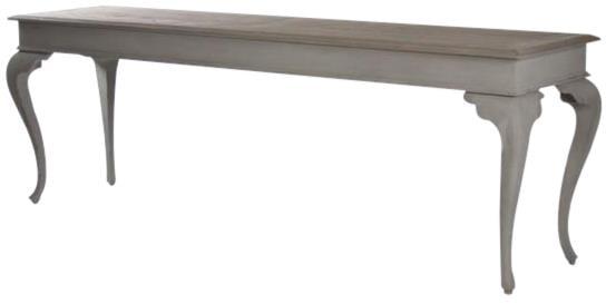 Zentique Jermone Dark Gray Elm Console Table 33H x 98W x 24D: Zentique Jermone Dark Gray Elm Console Table 33H x 98W x 24D This Elegant Dark Gray Elm Console Table is a stunning addition to any transitional style home. Crafted from durable elm plywood, it featur