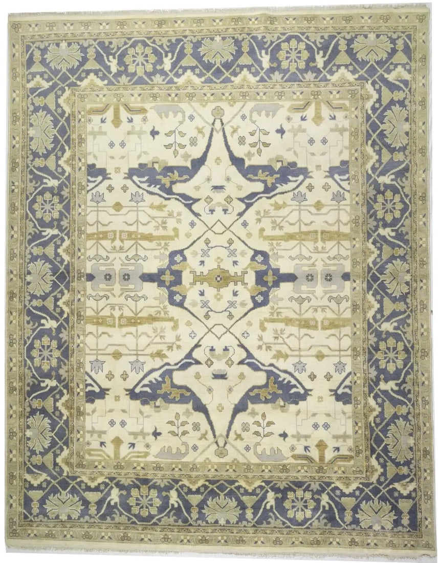 Oversized 12' x 15' Oushak Floral Rug Wool Hand-Knotted: Oversized 12' x 15' Oushak Floral Rug Wool Hand-Knotted Enhance your living space with this stunning oversized Oushak oriental rug, measuring 12' x 15'. Crafted from high-quality wool, this hand-knott