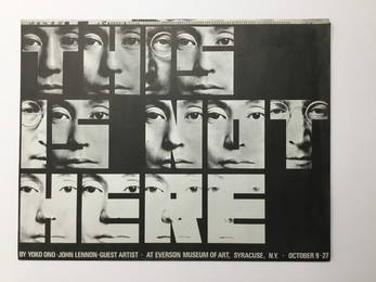 Original 1971 Beatles Museum Poster John Lennon Yoko Ono 17 x 22