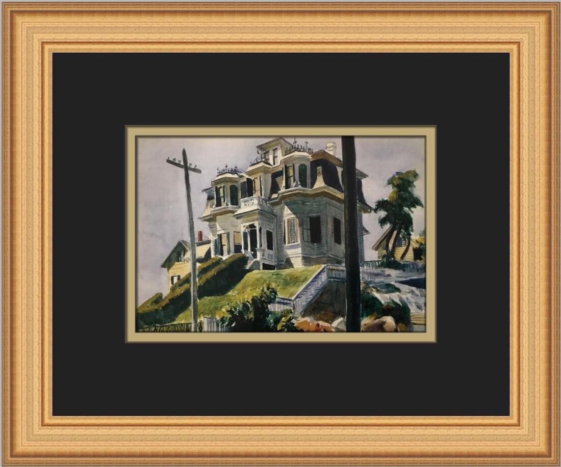 Edward Hopper Haskett's House Custom Framed Art Print 11 x 13: Edward Hopper Haskett's House Custom Framed Art Print 11 x 13 Experience the beauty of Edward Hopper's "Haskett's House" with this custom framed print. This medium-sized artwork showcases Hopper's mas