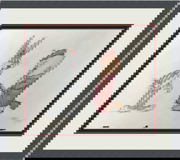 Looney Tunes Characters Original Pan Drawing By Virgil