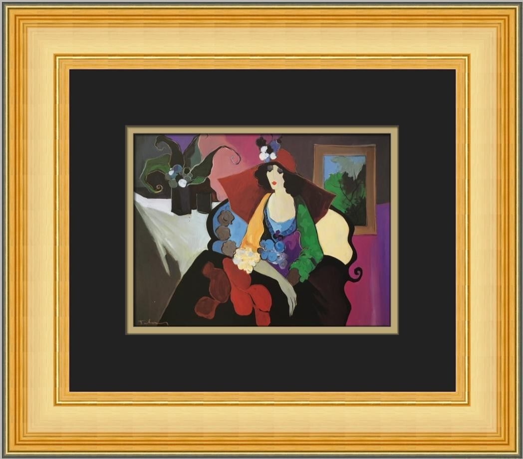 Itzchak Tarkay Diane Remembers Custom Framed Print 14x16 Contemporary Art: Itzchak Tarkay Diane Remembers Custom Framed Print 14x16 Contemporary Art This beautifully custom framed print titled 'Diane Remembers' by artist Itzchak Tarkay captures the essence of contemporary ar