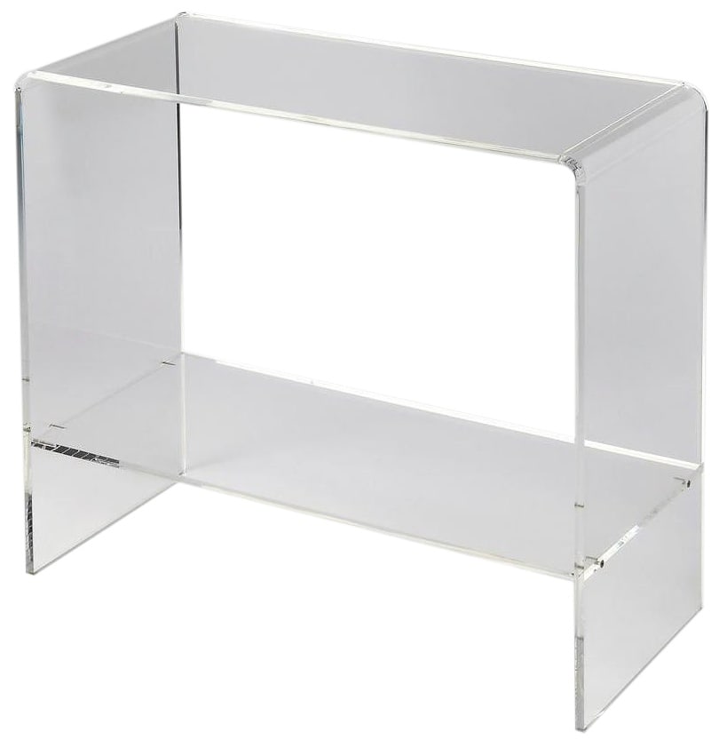 Butler Modern Minimalist Acrylic Console Table Clear Finish: Butler Modern Minimalist Acrylic Console Table Clear Finish Enhance your living space with this Modern Minimalist Acrylic Console Table, designed to blend seamlessly with contemporary decor. Crafted f