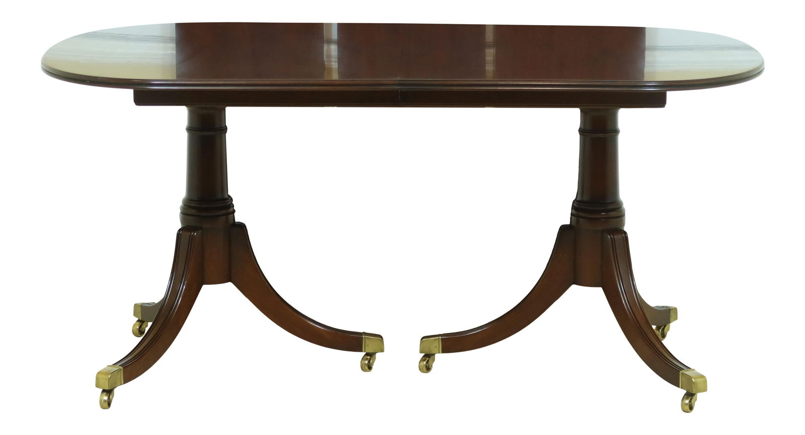 Statton Cherry Duncan Phyfe Dining Table with 3 Leaves 44x64: Statton Cherry Duncan Phyfe Dining Table with 3 Leaves 44x64 This elegant dining room table showcases a classic Duncan Phyfe design, crafted from solid cherry wood with an Old Towne finish. Approximat