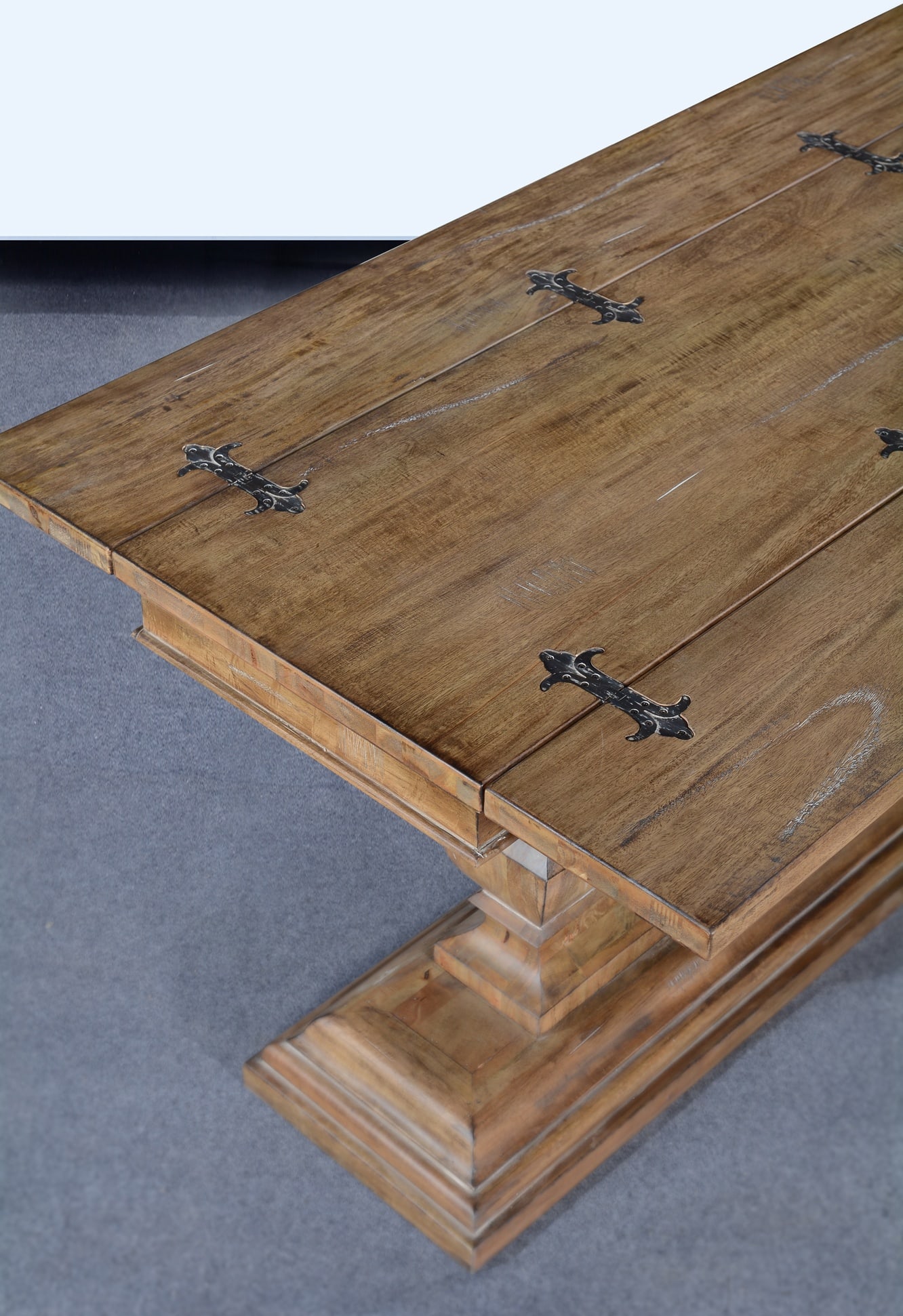 Elegant Tuscan Style Sedona Console Table 72" Solid Wood Beachwood Finish: Elegant Tuscan Style Sedona Console Table 72" Solid Wood Beachwood Finish Introducing the Tuscan Style Sedona Console Table, a stunning piece that combines elegance and functionality. Crafted from sol