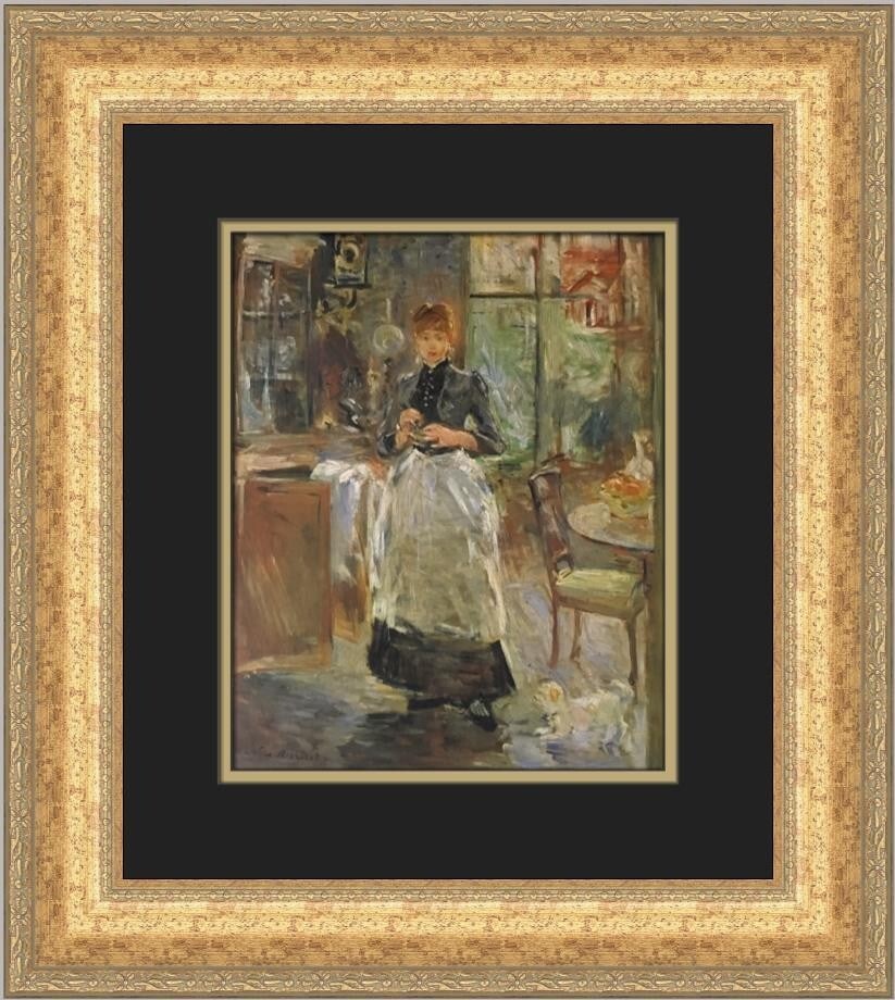 Berthe Morisot The Dining Room Custom Framed Print 19x17: Berthe Morisot The Dining Room Custom Framed Print 19x17 Presenting a stunning custom framed print of Berthe Morisot's "The Dining Room," an exquisite piece of Impressionist art. This medium-sized pri