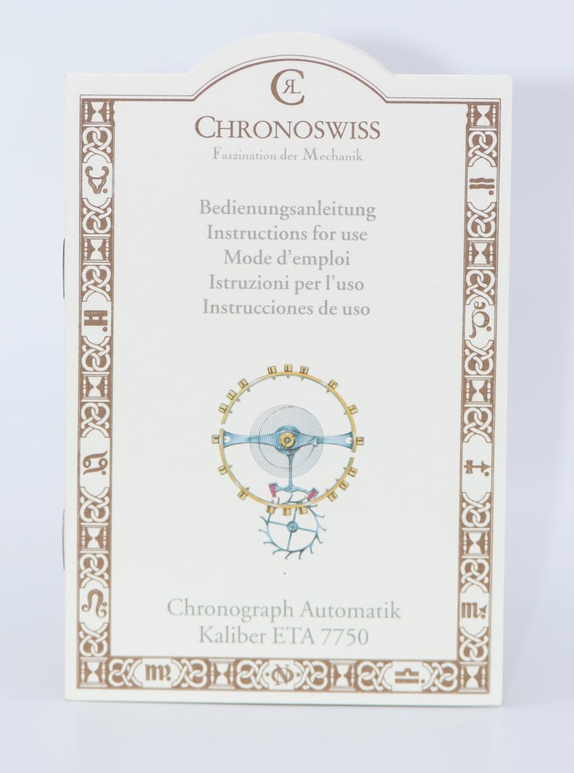 Chronoswiss Cal 7750 Watch Manual Guide Vintage: Chronoswiss Cal 7750 Watch Manual Guide Vintage This Chronoswiss Cal 7750 Booklet Manual is an essential guide for enthusiasts and collectors of Chronoswiss watches. It provides comprehensive informat