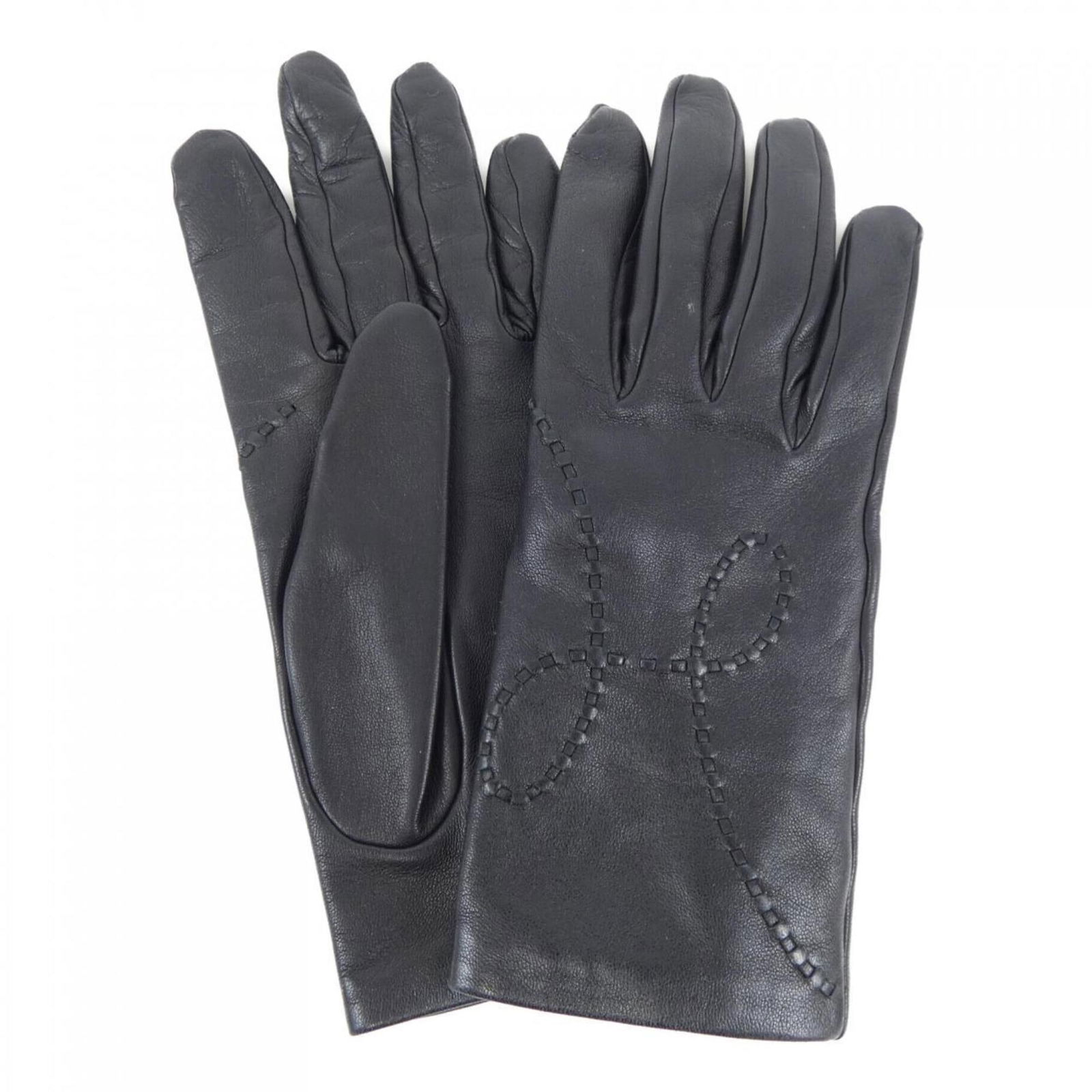 Hermes Women's Black Warm Gloves 17cm Width Elegant Style: Hermes Women's Black Warm Gloves 17cm Width Elegant Style Stylish and functional, these Hermes warm gloves are designed for women. Crafted in classic black, they provide both warmth and elegance. The