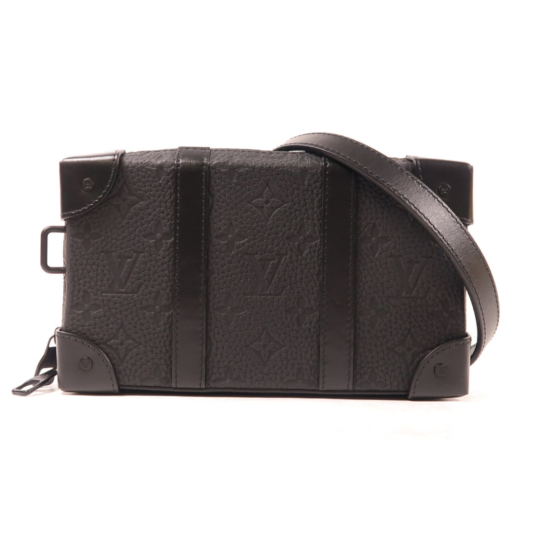 LOUIS VUITTON Soft Trunk Shoulder Bag M80224 Black Calfskin: LOUIS VUITTON Soft Trunk Shoulder Bag M80224 Black Calfskin Elevate your style with the LOUIS VUITTON LV Soft Trunk Shoulder Bag, expertly crafted from premium black calfskin (cowhide). This elegant s