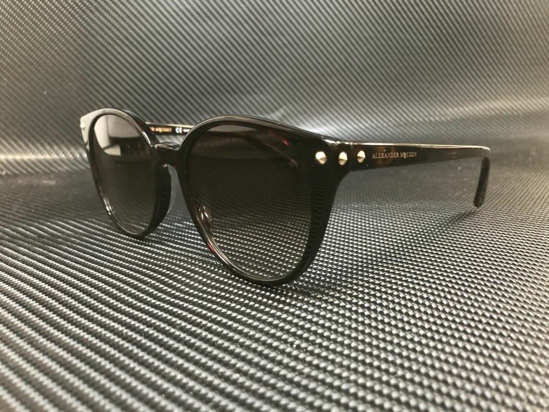 Alexander McQueen AM0130S 002 Havana Cat Eye Sunglasses with Gradient Brown Lenses: Alexander McQueen AM0130S 002 Havana Cat Eye Sunglasses with Gradient Brown Lenses Elevate your accessory collection with these stunning Alexander McQueen AM0130S 002 Havana Cat Eye sunglasses. These