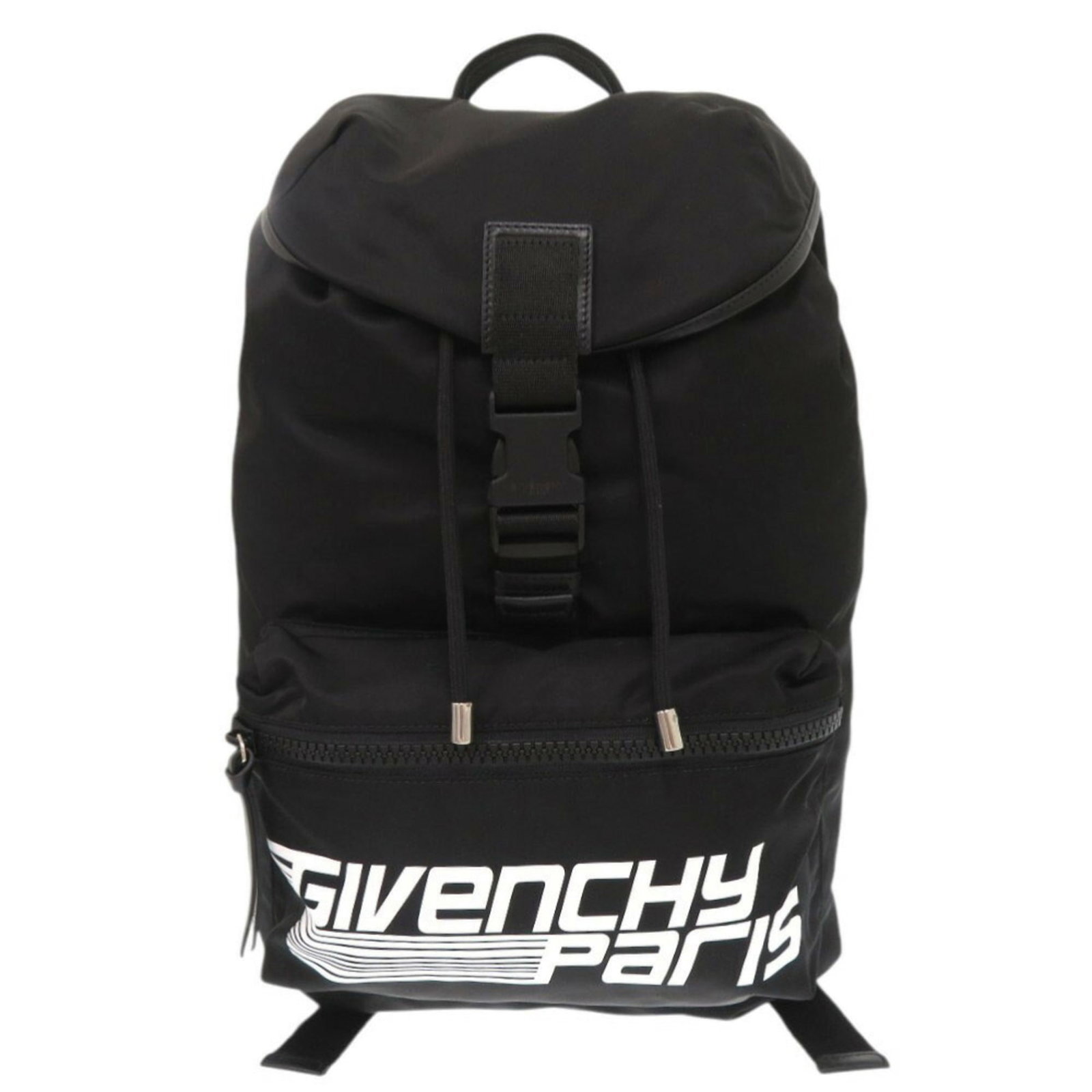 Givenchy Nylon Backpack Black White Yellow Unisex Daypack 0189: Givenchy Nylon Backpack Black White Yellow Unisex Daypack 0189 This stylish Givenchy nylon backpack features a contemporary design in a striking combination of black, white, and yellow. Crafted from d