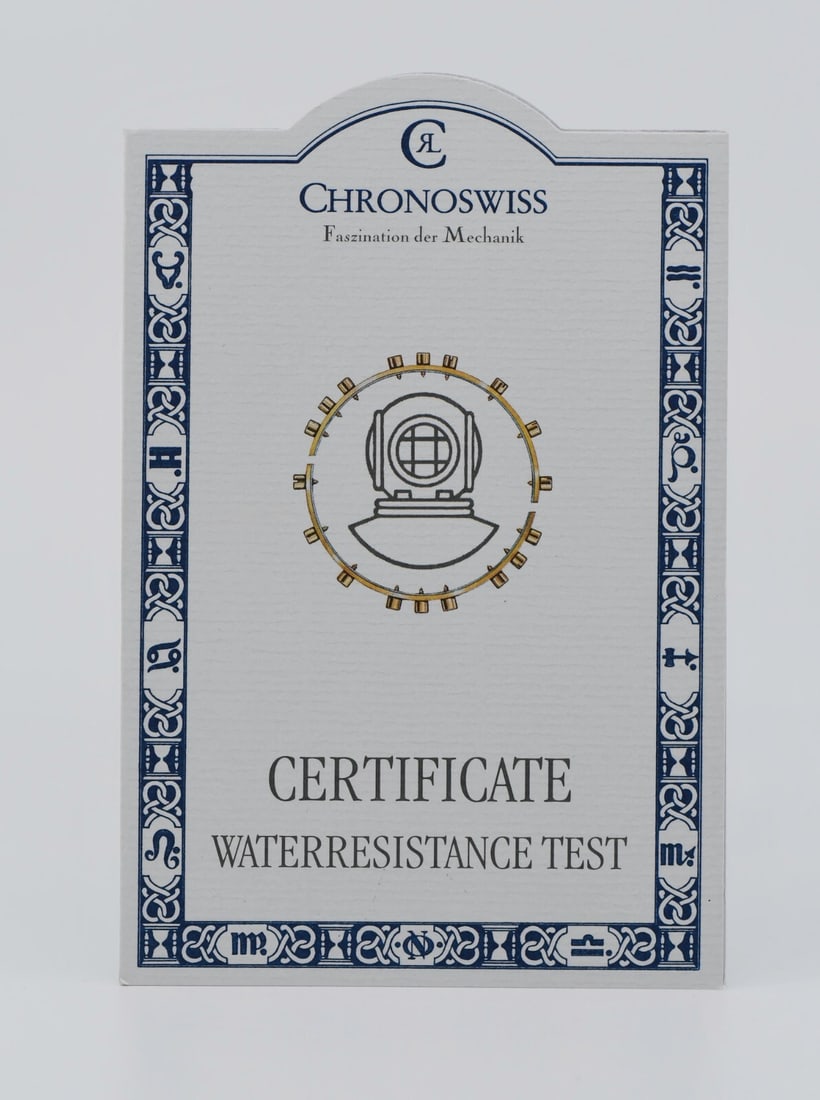 Chronoswiss International Certificate Blank Manual for Collectors: Chronoswiss International Certificate Blank Manual for Collectors This Chronoswiss International Certificate Booklet is a blank manual designed for collectors and enthusiasts. It is pre-owned and feat