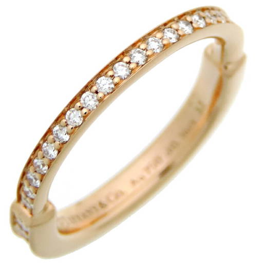 Tiffany 18k Gold Diamond Nesting Narrow Band Ring