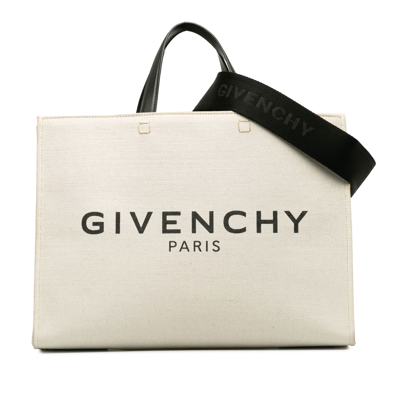 Givenchy Brown Canvas Medium G-Tote Bag with Detachable Strap: Givenchy Brown Canvas Medium G-Tote Bag with Detachable Strap The Givenchy Canvas Medium G-Tote Shopping Bag is a stylish and functional accessory designed for everyday use. This bag features a durabl