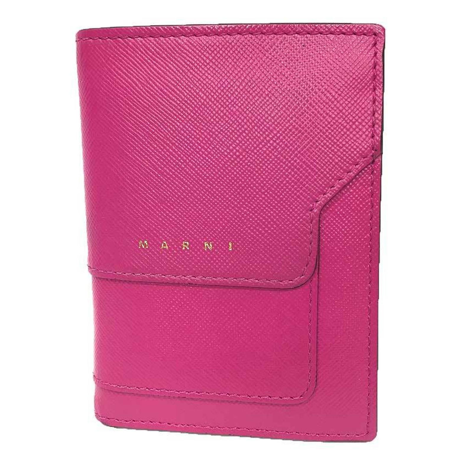 Marni Pink Leather Bi-Fold Wallet 11.5cm x 8cm x 2.5cm: Marni Pink Leather Bi-Fold Wallet 11.5cm x 8cm x 2.5cm Discover the elegance of the Marni Fold Wallet, a stylish bi-fold wallet designed for women. Crafted from high-quality leather, this wallet comes