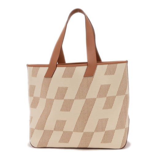 Hermes Petit H Monsieur B Tote Toile And Leather Gm