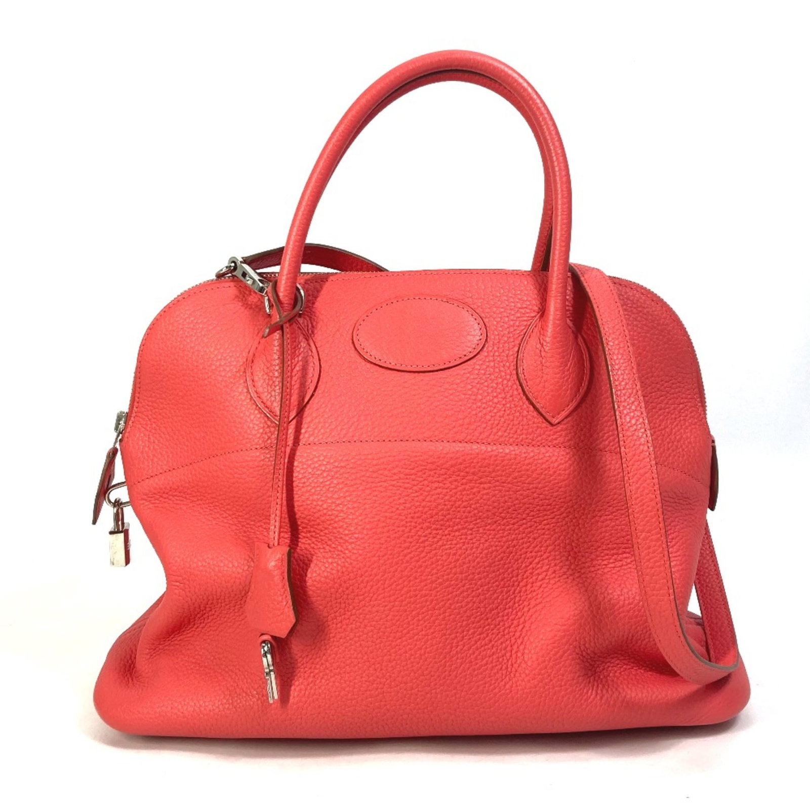 Hermes Rose Jaipur Red 2WAY Leather Shoulder Bag 24.5x34x13cm: Hermes Rose Jaipur Red 2WAY Leather Shoulder Bag 24.5x34x13cm Introducing the exquisite Hermes Shoulder Bag, a versatile 2WAY crossbody handbag that seamlessly blends style and functionality. Crafted 