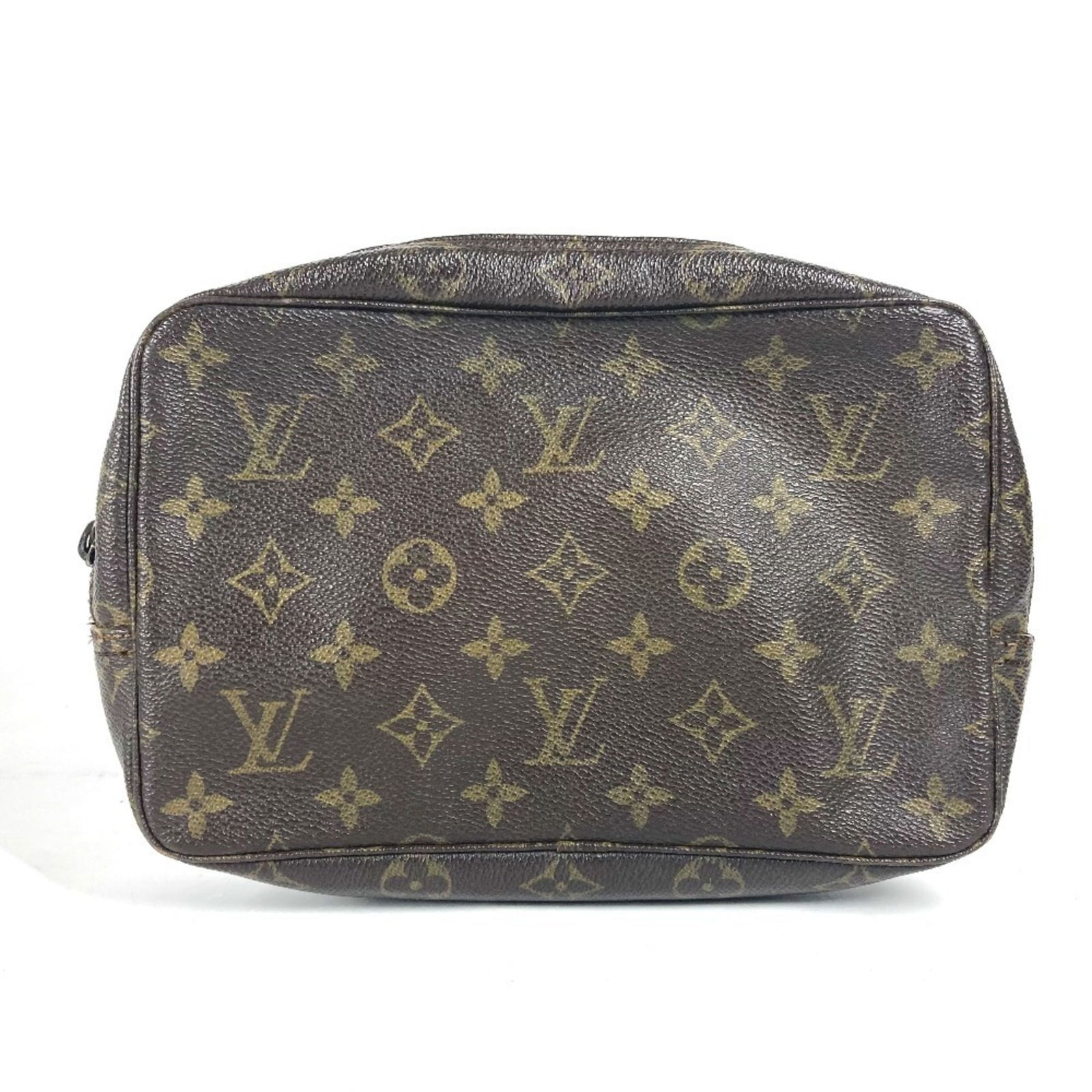 Louis Vuitton Monogram True Toilet 23 Cosmetic Pouch Brown: Louis Vuitton Monogram True Toilet 23 Cosmetic Pouch Brown Elevate your beauty routine with the LOUIS VUITTON Monogram True Toilet 23 Makeup Pouch. This chic cosmetic multi-pouch is crafted from durab