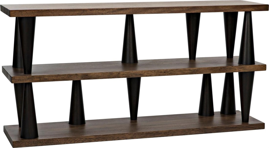 Regency Style Dark Walnut Console Table 30H x 60W x 15D: Regency Style Dark Walnut Console Table 30H x 60W x 15D Introducing the Elegant Mood Collection Walnut Console Table, a stunning addition to any space. This Regency-style console table features a dark