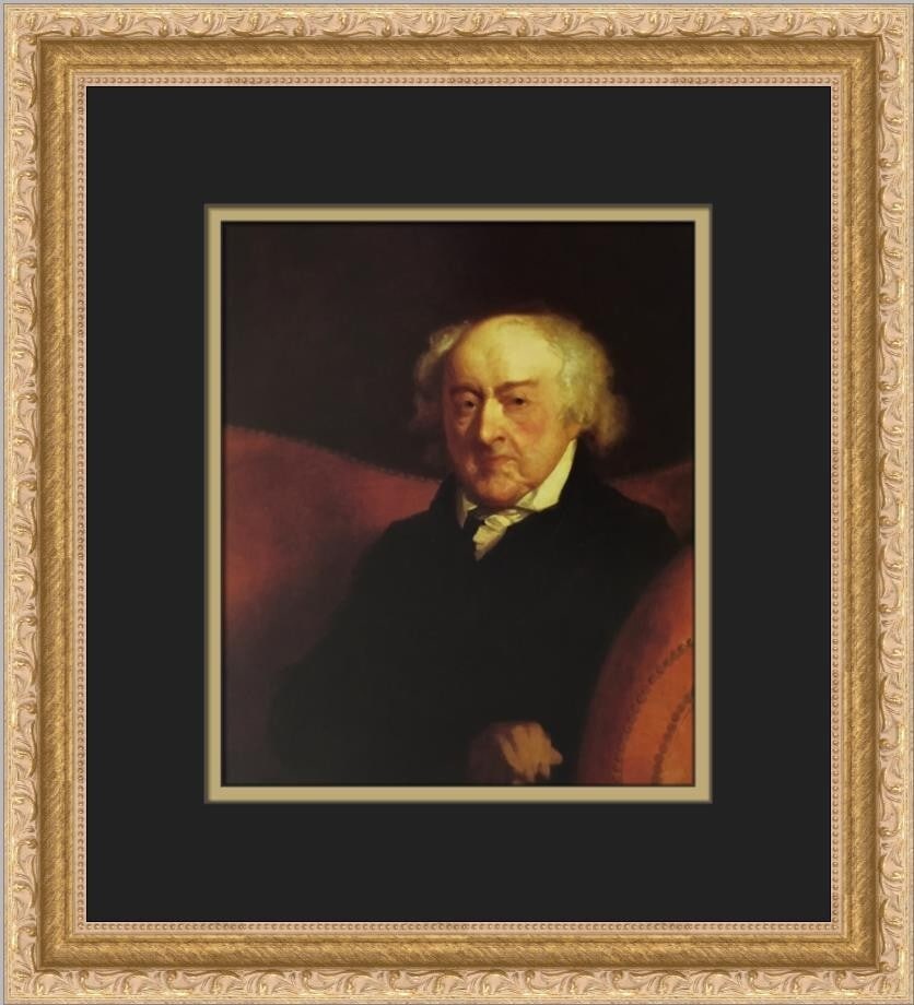 Gilbert Stuart John Adams Portrait Custom Framed Art Print 14 x 13: Gilbert Stuart John Adams Portrait Custom Framed Art Print 14 x 13 This exquisite custom framed print features the iconic portrait of John Adams, created by renowned artist Gilbert Stuart. Measuring 1
