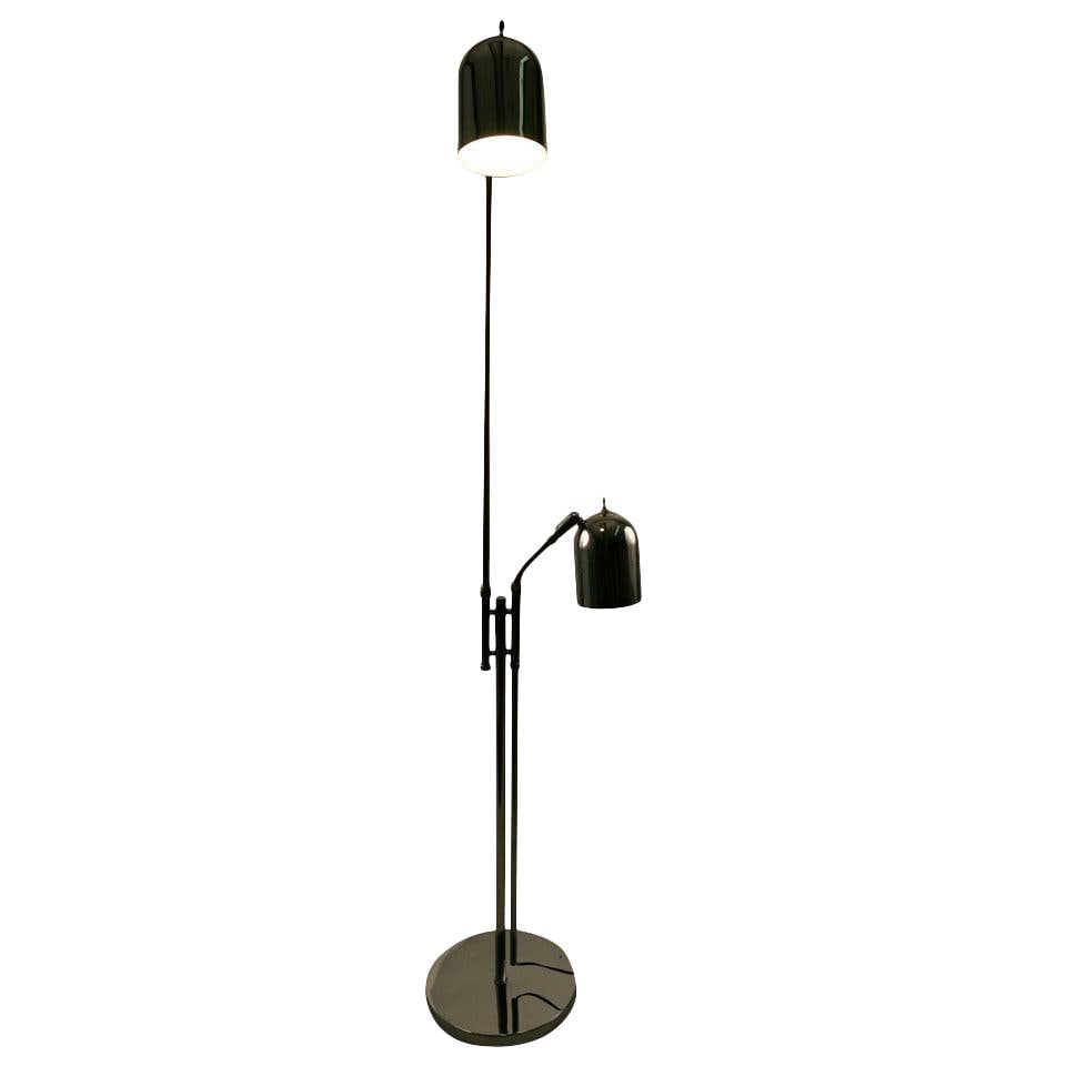 Robert Sonneman Inspired Adjustable Chrome Two Light Floor Lamp 38-62 inches: Robert Sonneman Inspired Adjustable Chrome Two Light Floor Lamp 38-62 inches Illuminate your space with this sleek Adjustable Chrome Two Light Floor Lamp. Each arm is independently adjustable, allowin