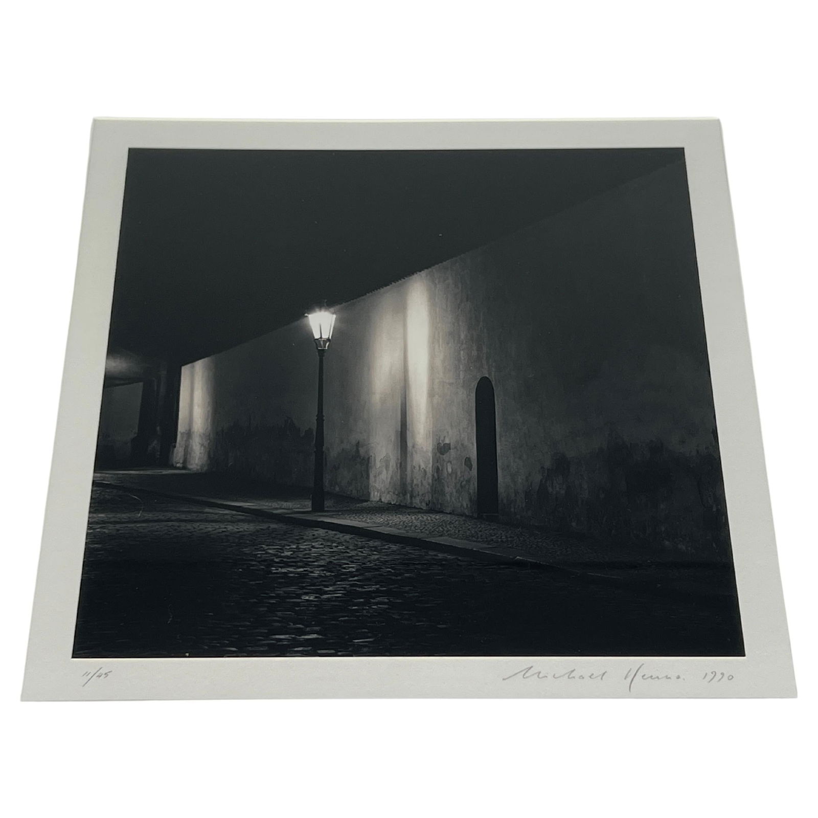Michael Kenna Entrance Prague 1990 Toned Silver Gelatin Photograph Framed: Michael Kenna Entrance Prague 1990 Toned Silver Gelatin Photograph Framed This striking toned silver gelatin photograph by renowned English photographer Michael Kenna captures the essence of "Entrance