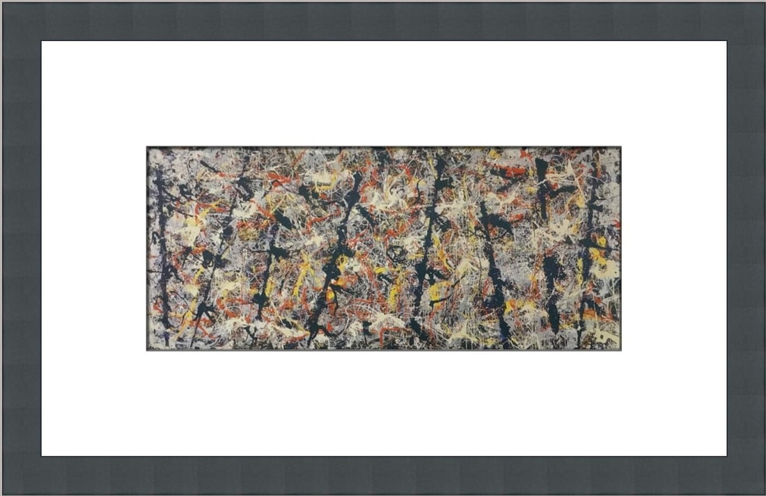 Jackson Pollock Blue Poles No. 11 Custom Framed Print 10 x 15: Jackson Pollock Blue Poles No. 11 Custom Framed Print 10 x 15 This stunning custom framed print features Jackson Pollock's renowned artwork, "Blue Poles No. 11," showcasing a captivating abstract impr