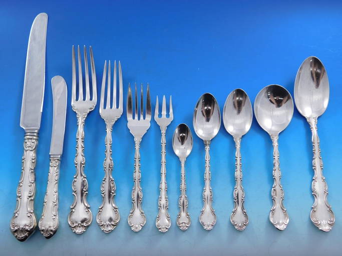 Birks Saxon Pattern Silver Flatware