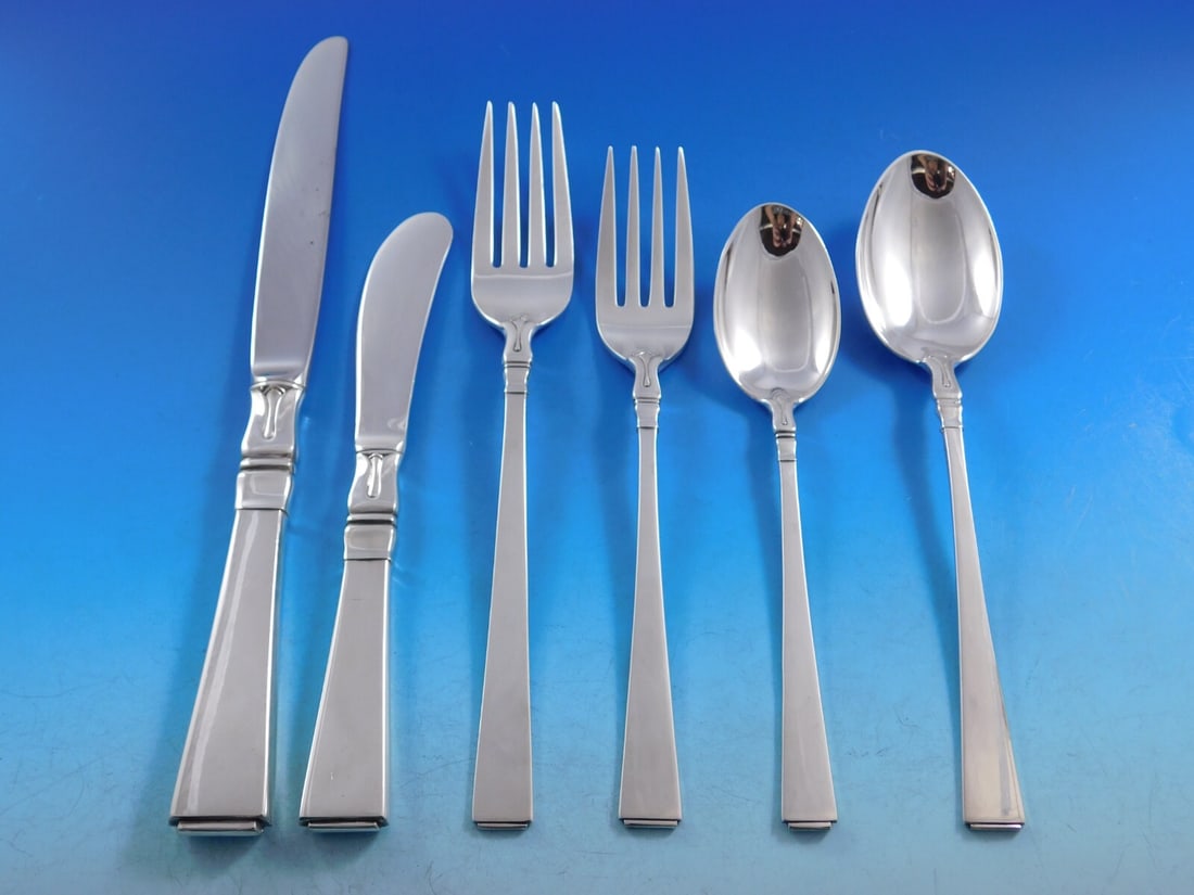 Frank Smith Classic Beauty Sterling Silver Flatware Set for 12 - 78 Pieces with Storage Chest: Frank Smith Classic Beauty Sterling Silver Flatware Set for 12 - 78 Pieces with Storage Chest Experience the timeless elegance of the Classic Beauty Sterling Silver Flatware Set by Frank Smith, design