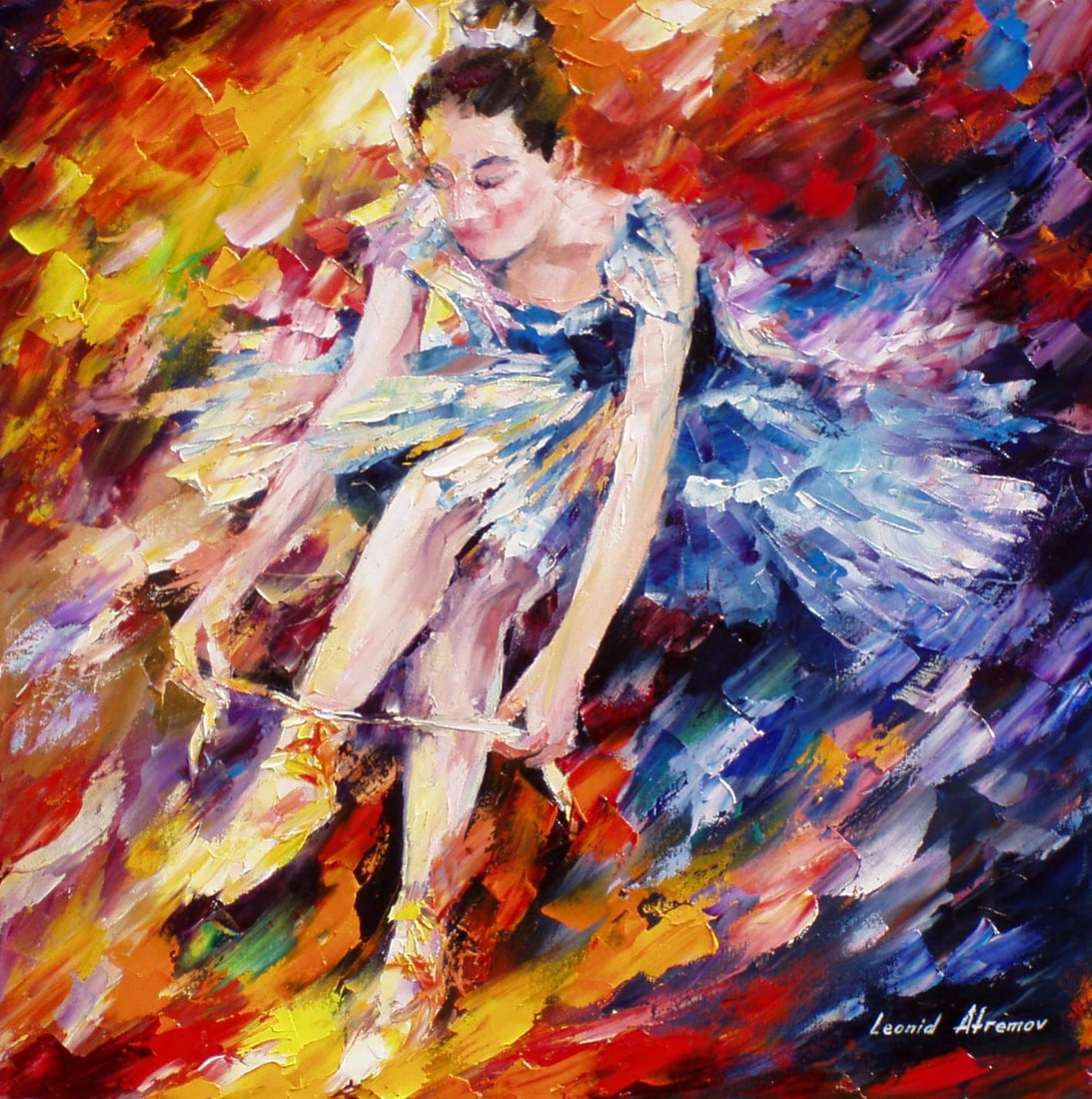 Golden Shoes Limited Edition Giclee by Leonid Afremov 90cm x 90cm: Golden Shoes Limited Edition Giclee by Leonid Afremov 90cm x 90cm Discover the beauty of "Golden Shoes," a Limited Edition giclee artwork by renowned artist Leonid Afremov. Hand-painted, this exquisit