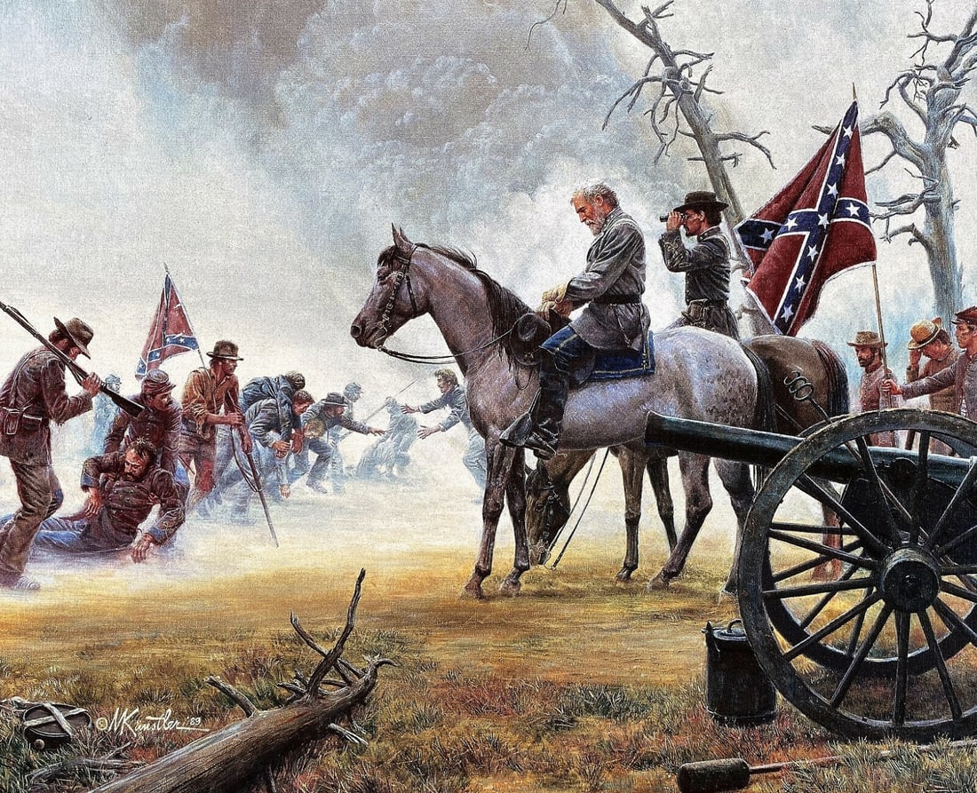 Mort Kunstler Civil War Print It's All My Fault Framed Artwork: Mort Kunstler Civil War Print It's All My Fault Framed Artwork This stunning print, titled "It's All My Fault" by renowned artist Mort Kunstler, captures a poignant moment in Civil War history. Create