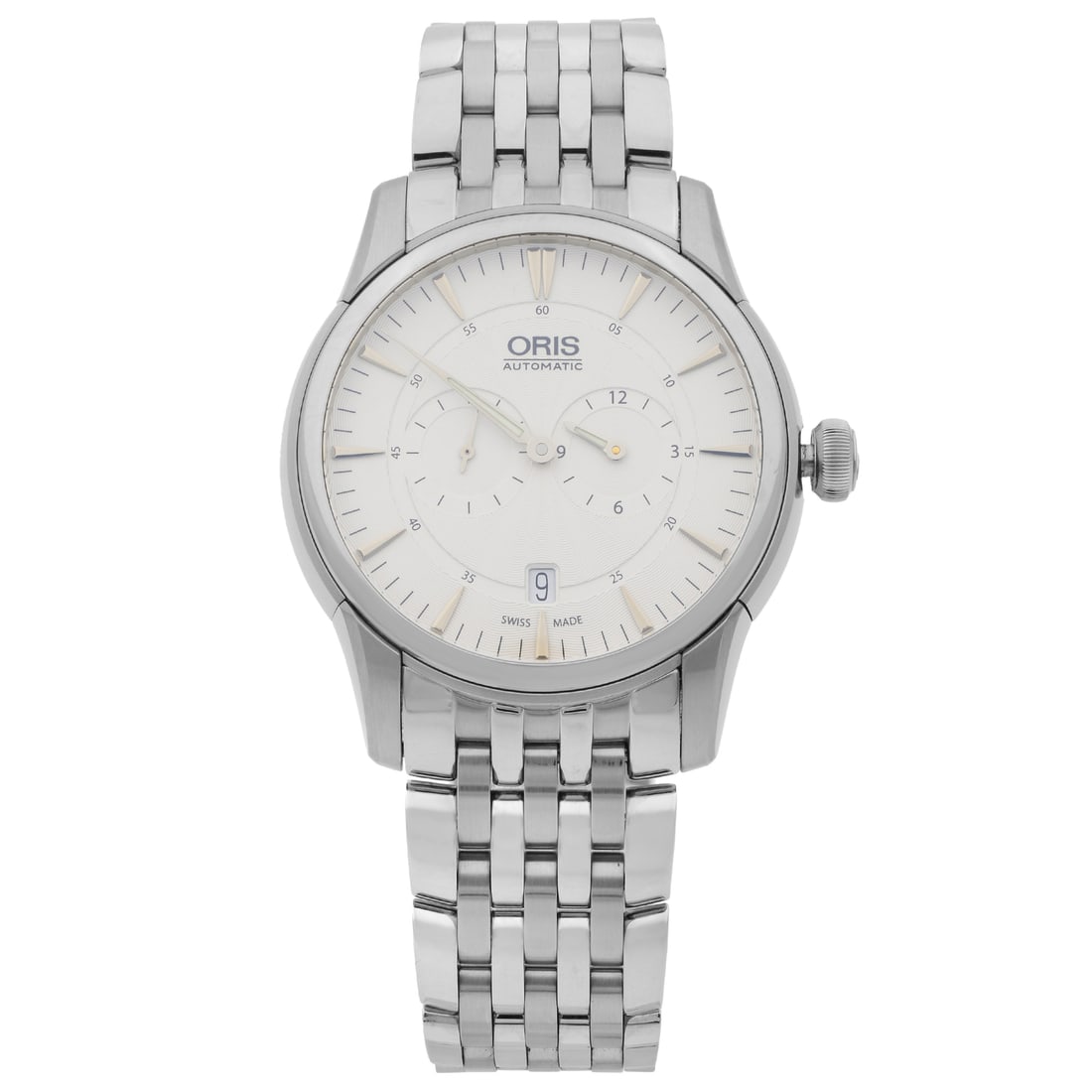Oris Artelier Regulateur Automatic Silver Dial Men's Watch 41mm Stainless Steel: Oris Artelier Regulateur Automatic Silver Dial Men's Watch 41mm Stainless Steel Discover the elegance of the Oris Artelier Regulateur, a luxury men's wristwatch that seamlessly combines style and func
