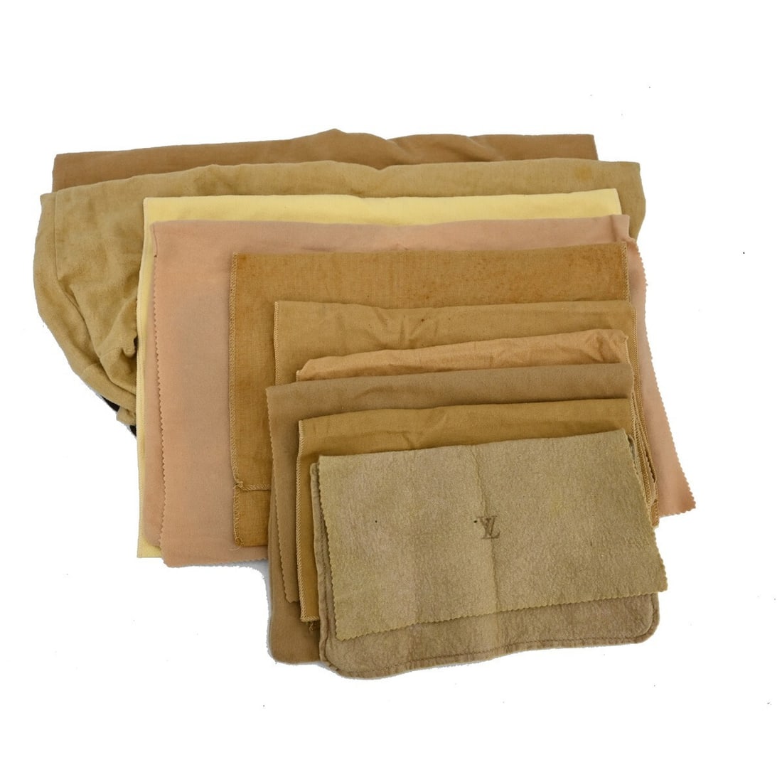 Louis Vuitton Authentic 10 Piece Dust Bag Set Brown Beige Cotton: Louis Vuitton Authentic 10 Piece Dust Bag Set Brown Beige Cotton This authentic Louis Vuitton dust bag set includes ten individual bags, crafted from 100% cotton in a stylish brown and beige color sch