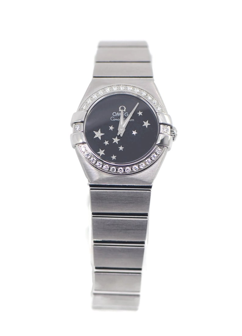 Omega Constellation Diamond Bezel Stainless Steel Watch 123.15.24.60.01.001: Omega Constellation Diamond Bezel Stainless Steel Watch 123.15.24.60.01.001 Introducing the Omega Constellation Diamond Stainless Steel Watch, model reference 123.15.24.60.01.001. This elegant wristwa