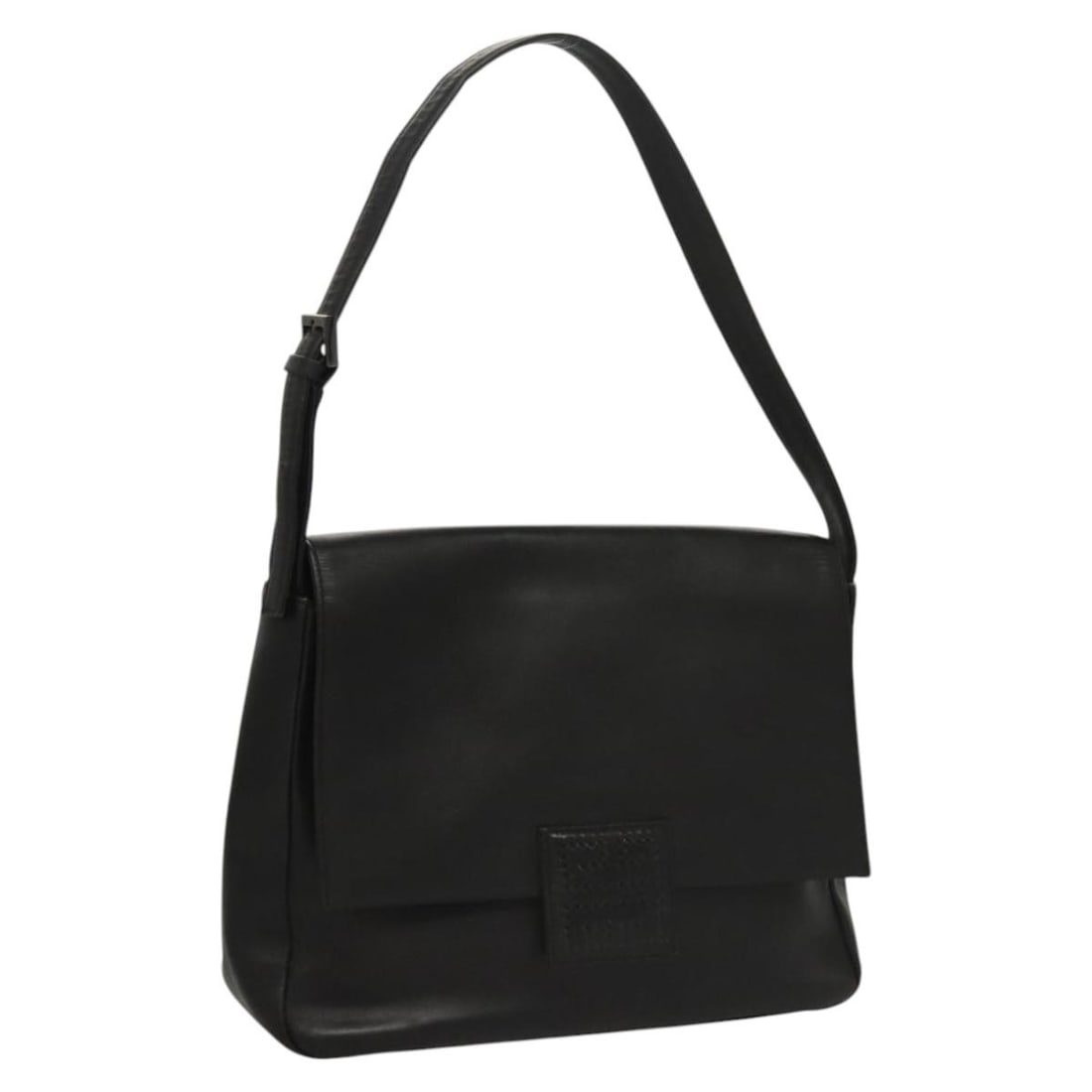 GIVENCHY Black Leather Shoulder Bag with Silver Accents Auth: GIVENCHY Black Leather Shoulder Bag with Silver Accents Auth This GIVENCHY shoulder bag is a stylish accessory crafted from high-quality leather in a sleek black and silver color scheme. Perfect for b
