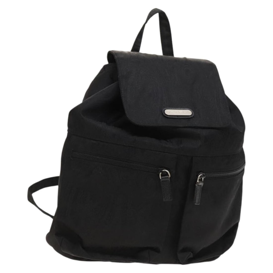 ETRO Silver Black Nylon Backpack Authentic Made in Italy: ETRO Silver Black Nylon Backpack Authentic Made in Italy This ETRO Backpack combines style and functionality with its sleek silver and black nylon exterior. Designed for everyday use, it features a sp