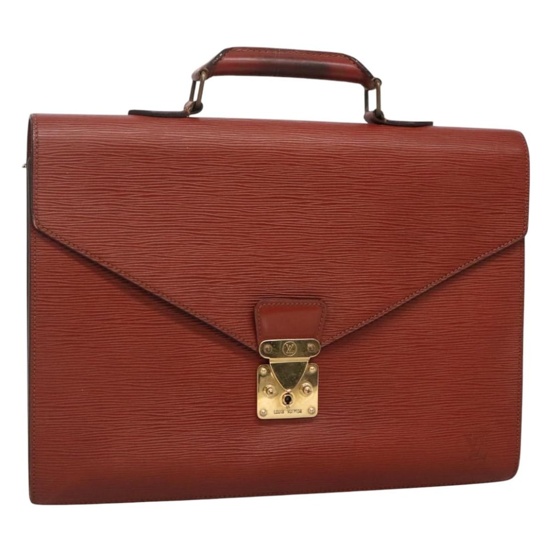 Louis Vuitton Epi Serviette Conseiller Briefcase M54423 Brown Leather: Louis Vuitton Epi Serviette Conseiller Briefcase M54423 Brown Leather This authentic Louis Vuitton Epi Serviette Conseiller Briefcase is a sophisticated accessory for professionals. Crafted from durab