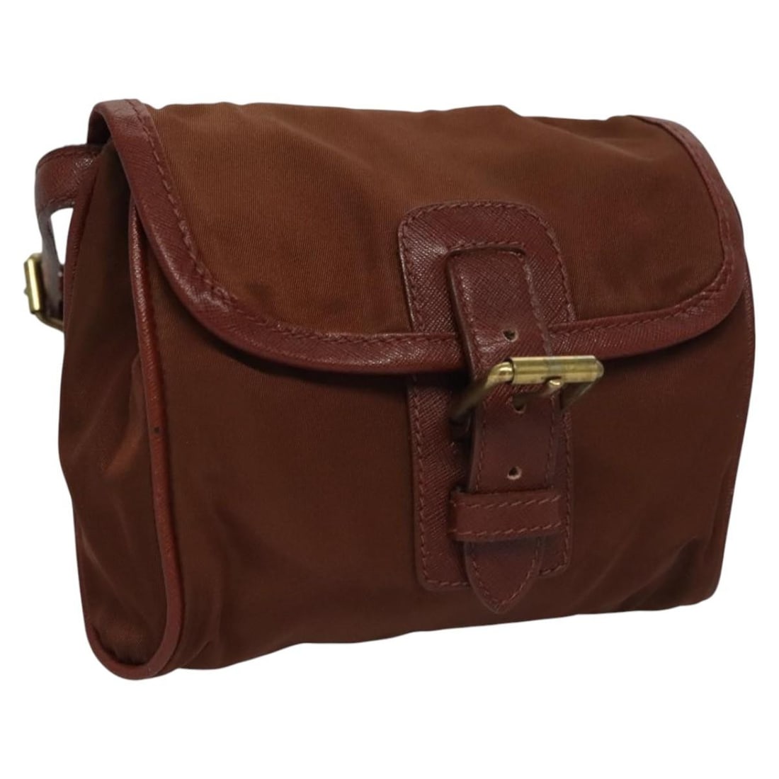 PRADA Brown Nylon Waist Bag Made in Italy Authentic: PRADA Brown Nylon Waist Bag Made in Italy Authentic Introducing the PRADA Waist Bag, a stylish and functional accessory made from durable nylon in a rich brown color. This waist bag features a compact