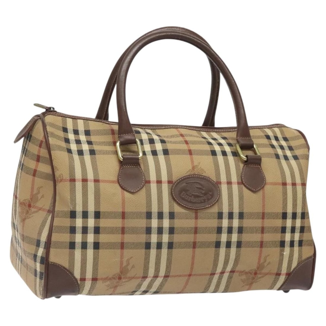 Burberrys Nova Check Beige Gold PVC Hand Bag Authentic Italy: Burberrys Nova Check Beige Gold PVC Hand Bag Authentic Italy This exquisite Burberrys Nova Check Hand Bag showcases a chic blend of beige and gold PVC leather, perfect for adding a touch of luxury to