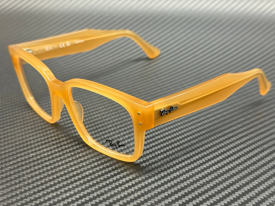 Ray-Ban RX7256 8430 Transparent Beige Unisex Eyeglasses 53mm with Case: Ray-Ban RX7256 8430 Transparent Beige Unisex Eyeglasses 53mm with Case Stylish and versatile, these Ray-Ban RX7256 eyeglasses feature a transparent beige frame that complements any look. Designed for