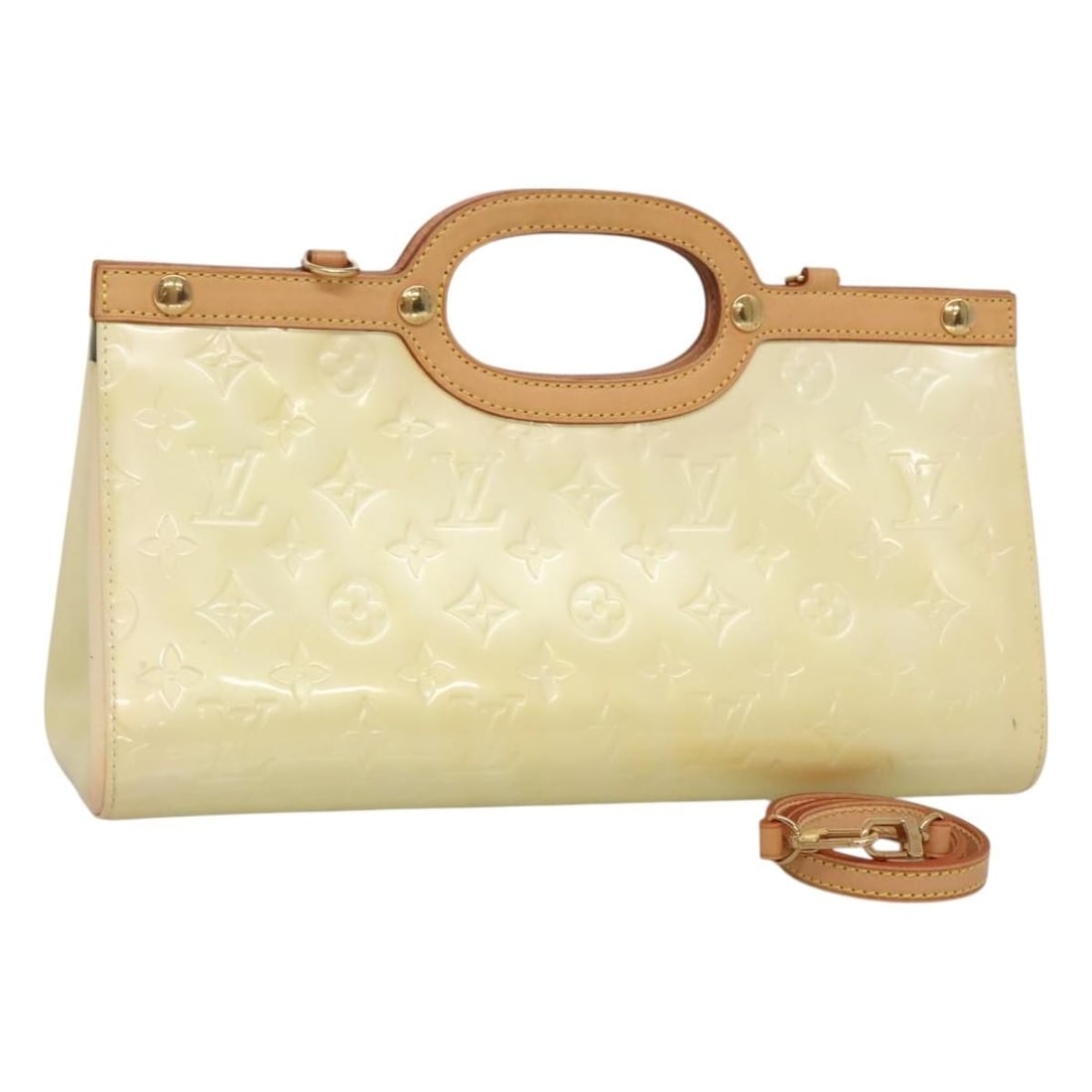 LOUIS VUITTON Monogram Vernis Roxbury Drive Hand Bag Perle M91374: LOUIS VUITTON Monogram Vernis Roxbury Drive Hand Bag Perle M91374 This LOUIS VUITTON Monogram Vernis Roxbury Drive Hand Bag in a stunning Perle color is a fashionable accessory. Crafted from high-qual
