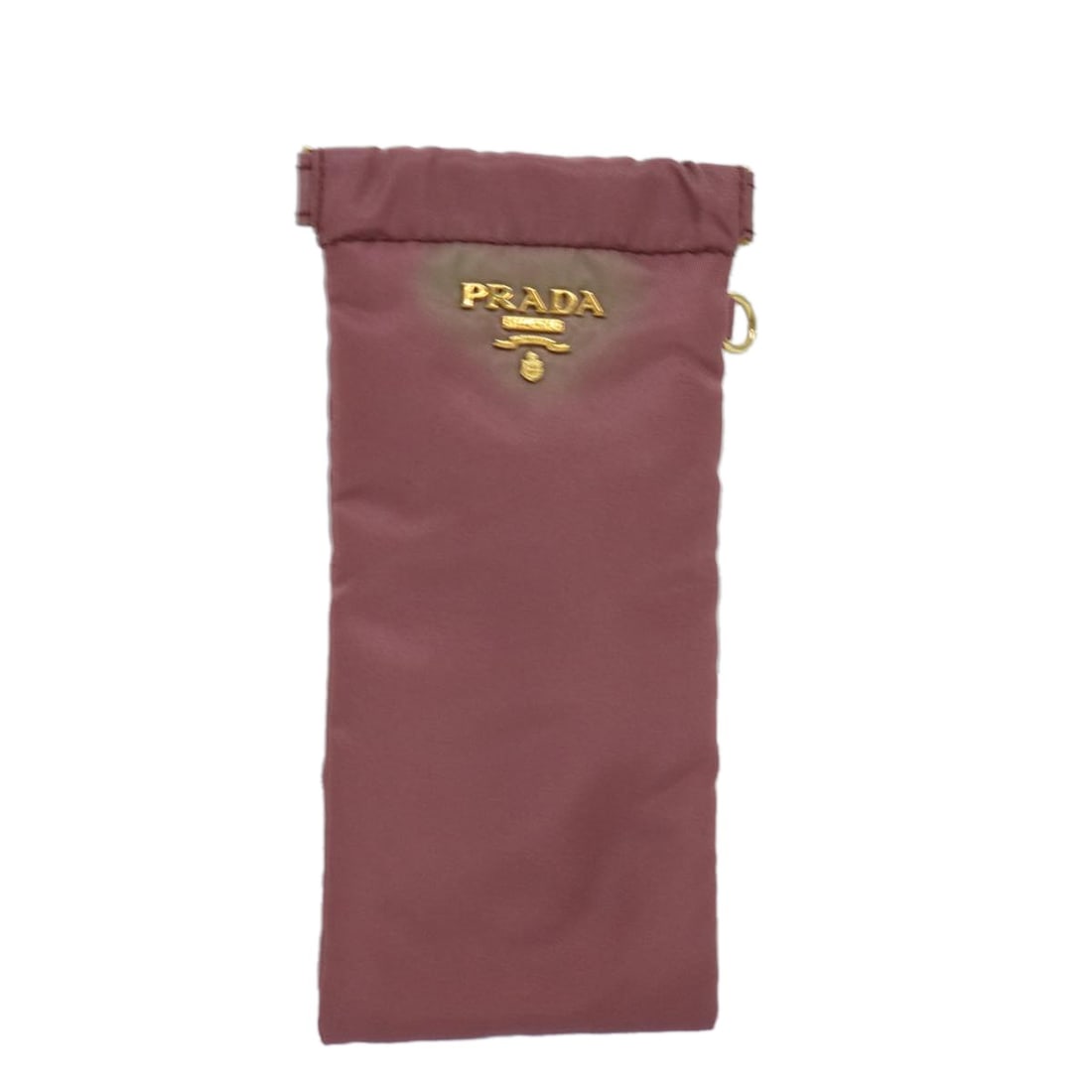 PRADA Pink Nylon Glasses Case Authentic Made in Italy: PRADA Pink Nylon Glasses Case Authentic Made in Italy This authentic PRADA glasses case showcases a stylish and functional design, crafted from durable nylon in a vibrant pink color. Designed for prac