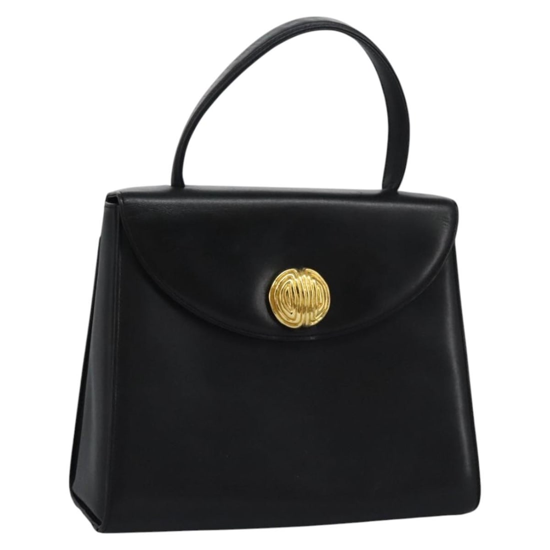 GIVENCHY Black Leather Hand Bag with Gold Accents Authenticated: GIVENCHY Black Leather Hand Bag with Gold Accents Authenticated This GIVENCHY hand bag combines luxurious leather with a striking black and gold color palette. Ideal for stylish outings, it measures a
